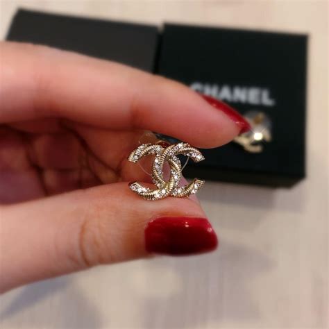 cheap fake chanel earrings|faux chanel double c earrings.